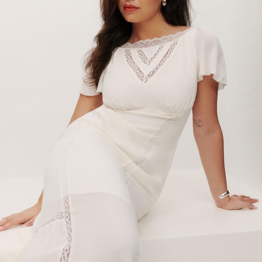 REFORMATION white Domini Dress